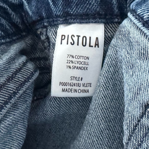 Pistola Turner Barrel Jeans 31 Valet Denim Blue Casual High Tapered Wide Leg - Picture 12 of 14